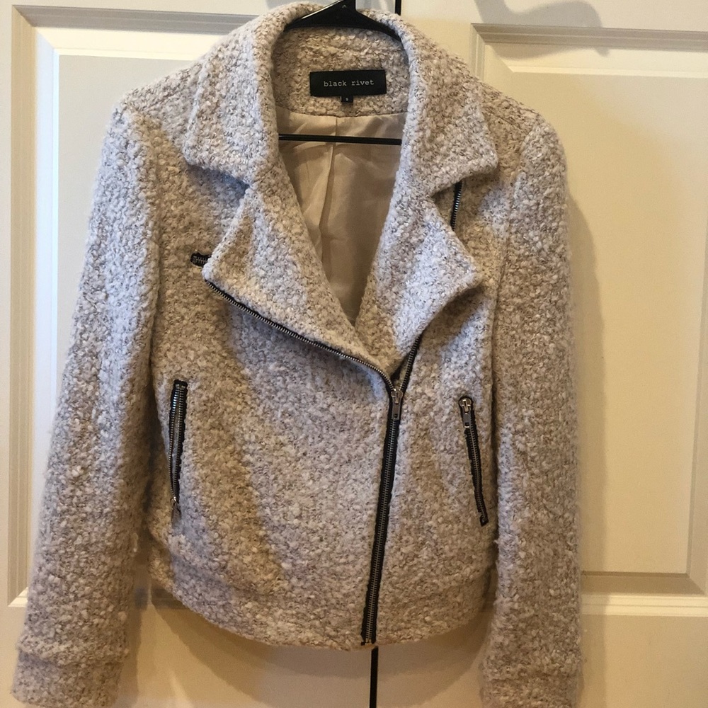 Black Rivet Textured Jacket